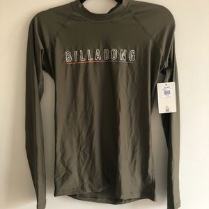 Billabong Olive Green Women's Long Sleeve Rash Guard